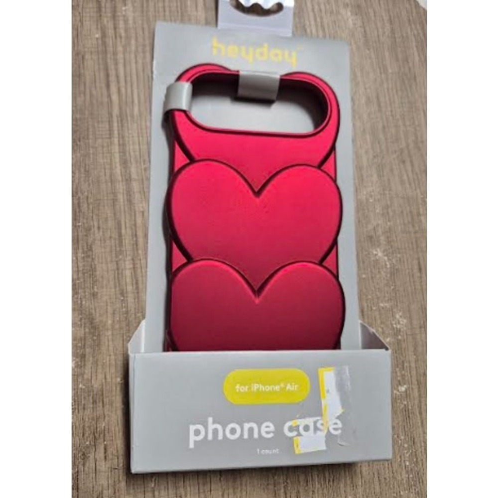 Heyday iPhone Air Phone Case Heart Design Metallic Red Softshell TPU s2